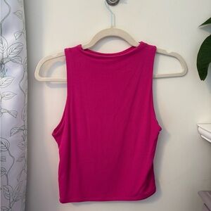 Women's Pink Sleeveless crop Top
